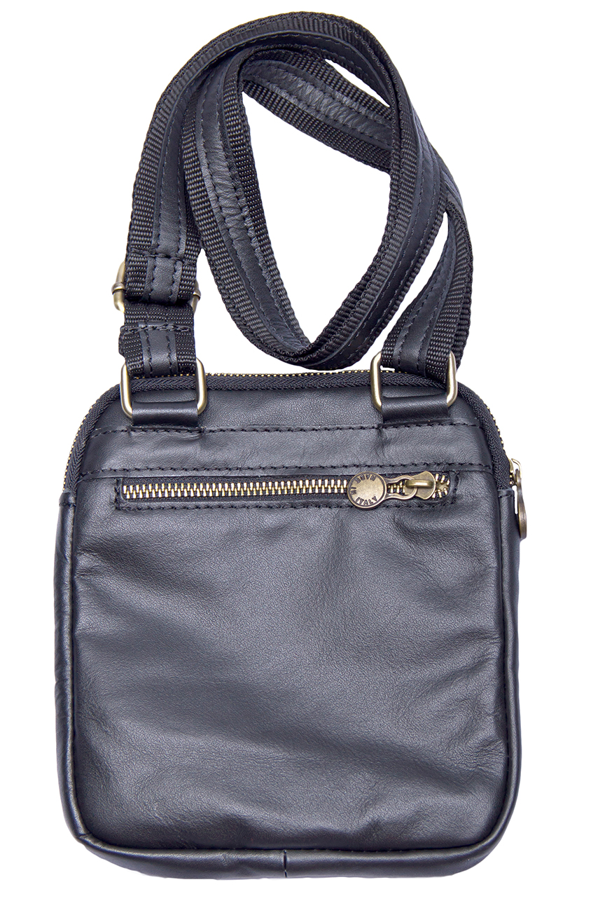 Сумка чёрная на плечоLEATHER COUNTRY