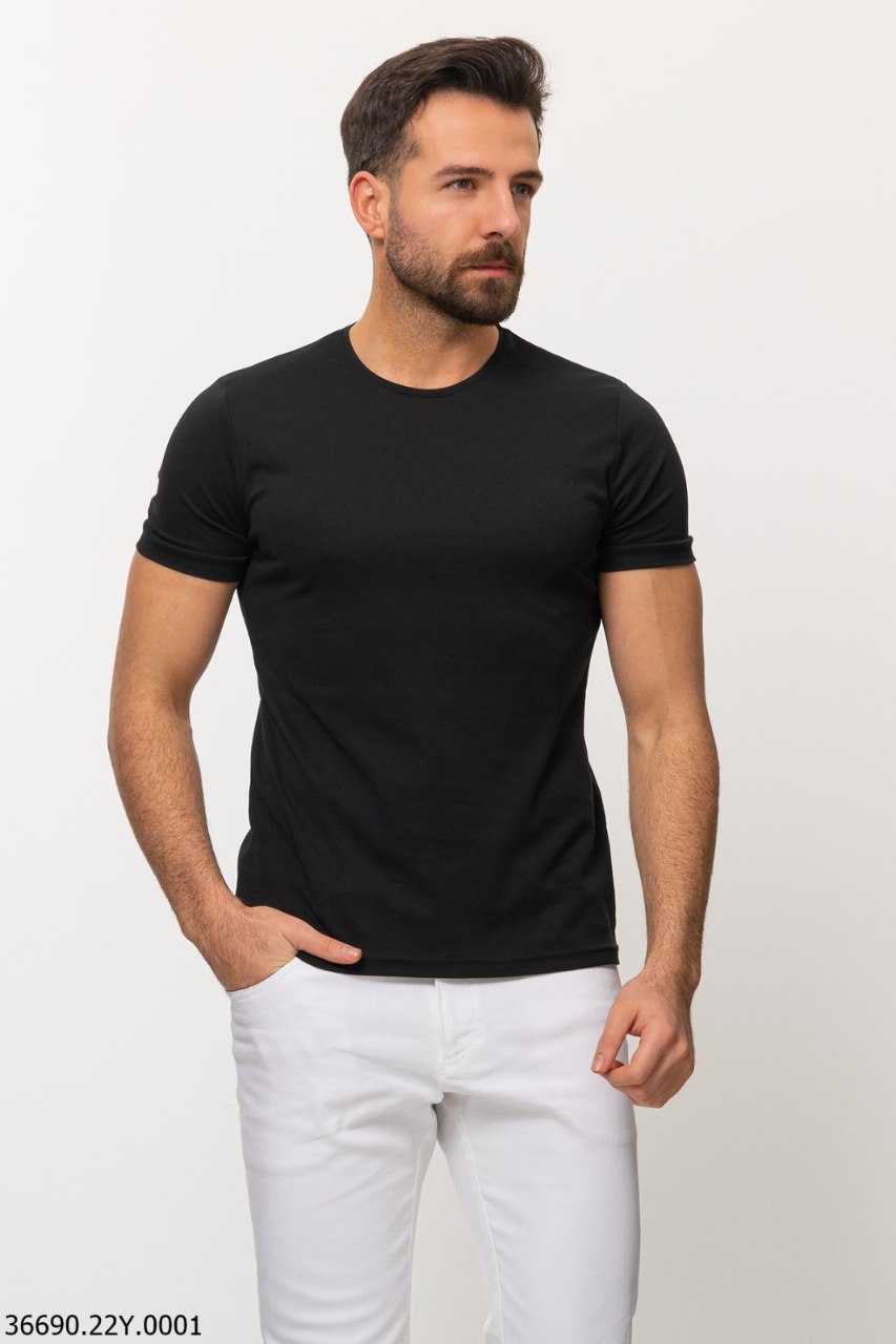 Футболка чорна однотонна MCR 36690-2