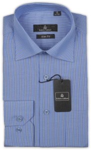 Фото товара Рубашка светло-синяя Roberto Gabbani, артикул: 24088 Приталені