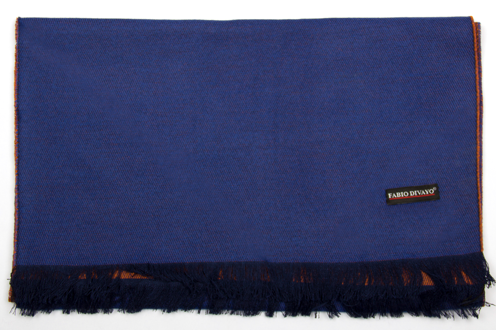 Шарф синий - горчичный FABIO DIVAYO