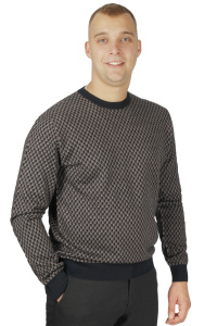 Фото товара Светр синій в коричневий візерунок WHITE HOUSE, артикул: 7042-1 Светри , Кофти поло