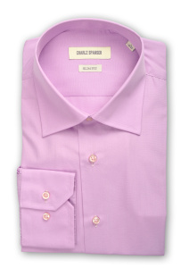 Фото товара Рубашка светло-сиреневая Charlz Spanser, артикул: 244-2 Приталені