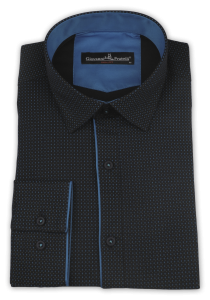 Фото товара Рубашка синяя Giovanni Frateli, артикул: 2905-3 Приталені