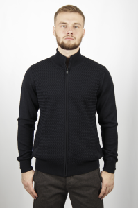 Фото товара Свитер тёмно- синий на молнии RE DEL MARE, артикул: 227317 Светри , Кофти поло