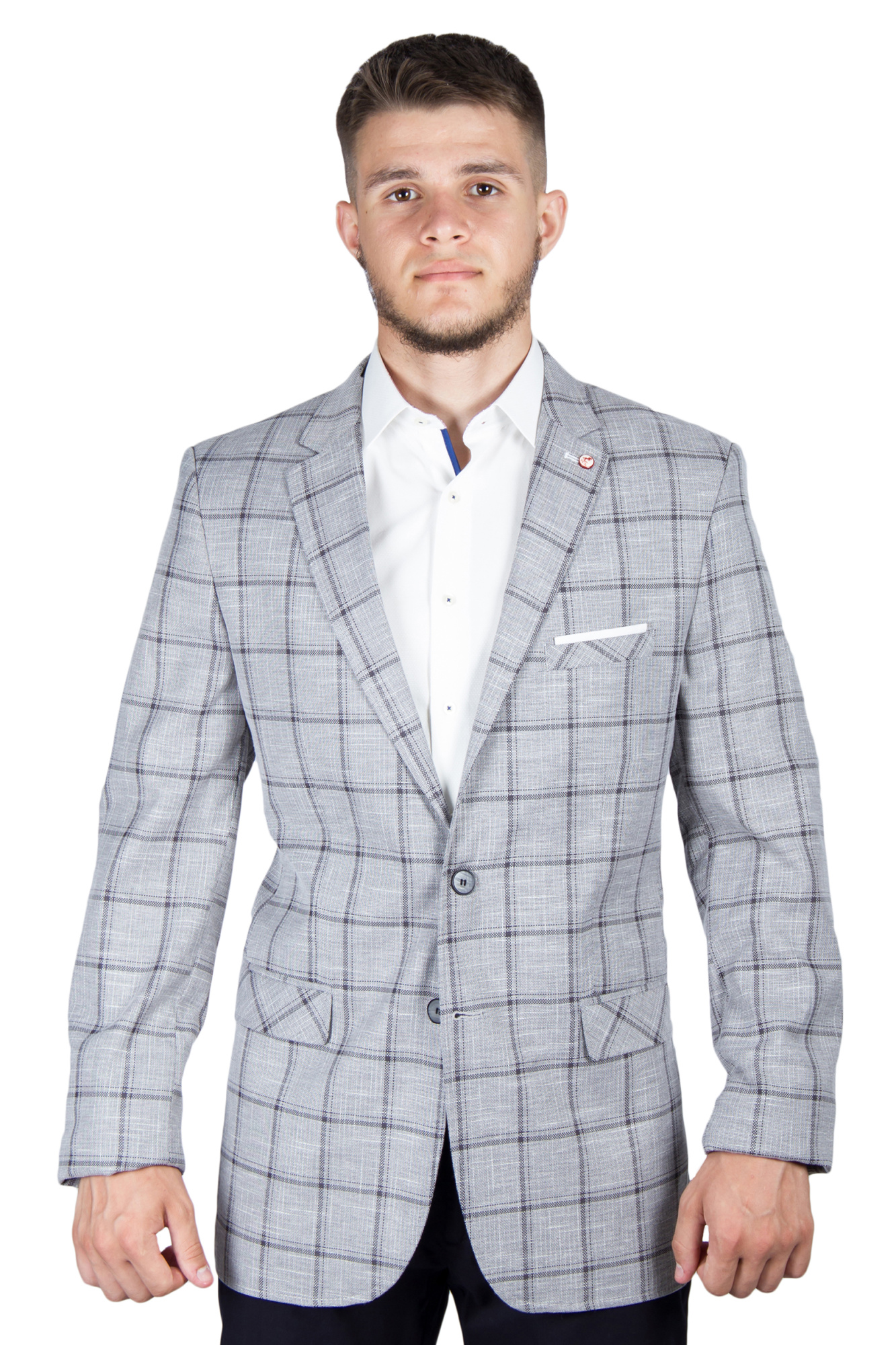 Пиджак голубой трикотажный TONY CASSANO