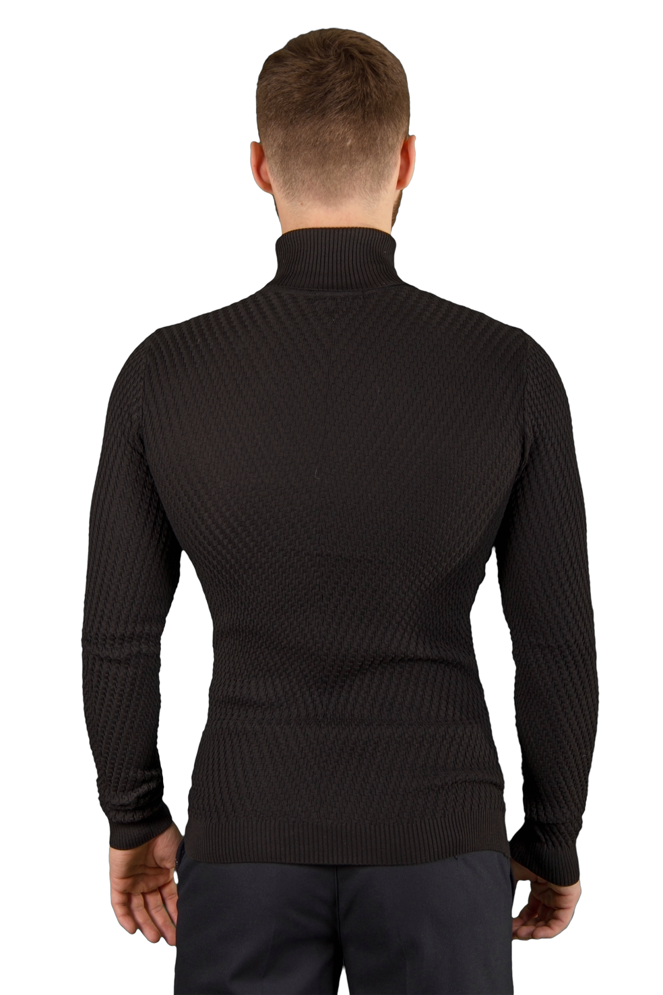 Гольф чёрный вязка в узор JESSE JAMES