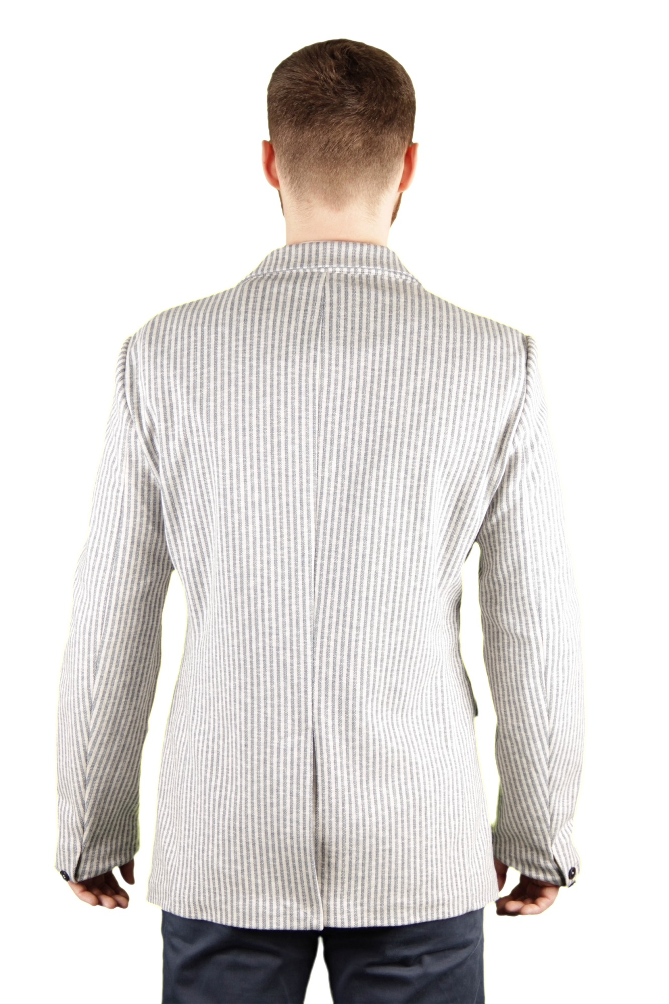 Пиджак белый в синюю полоску BLOCK ELEVEN