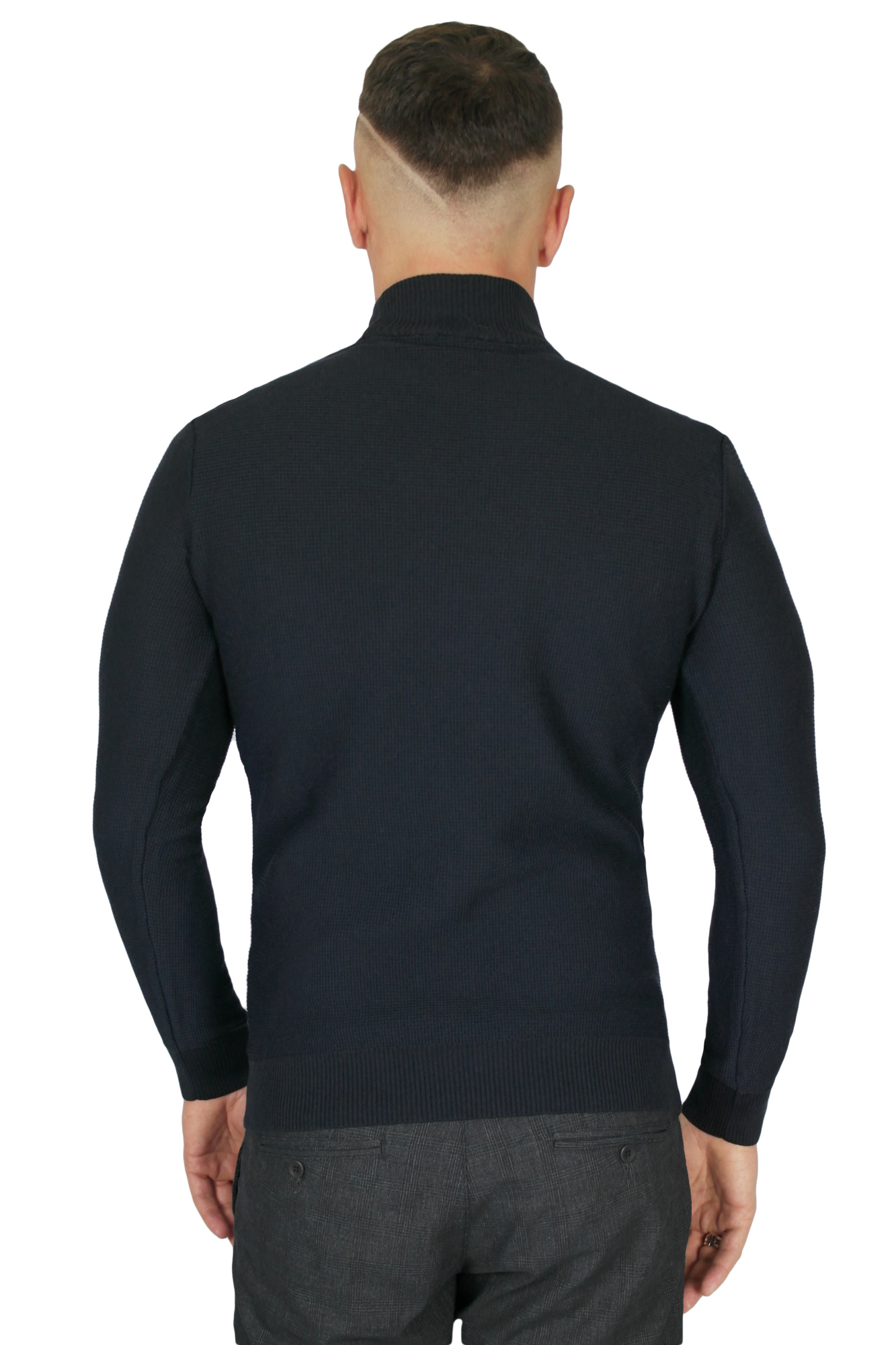 Светр гольф синій текстурний MCR