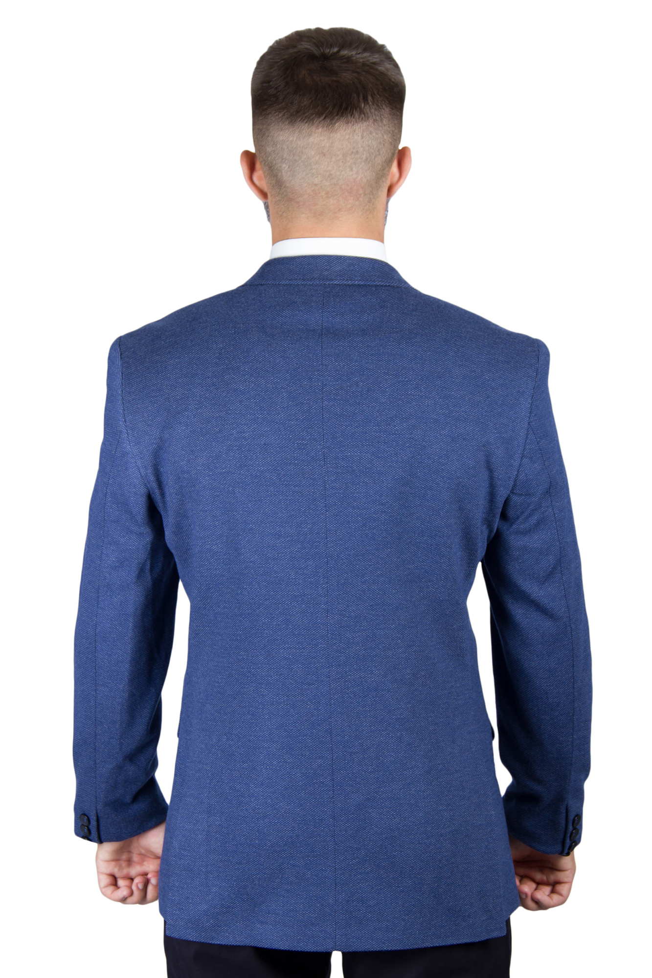 Пиджак голубой в светлую точку трикотаж TONY CASSANO