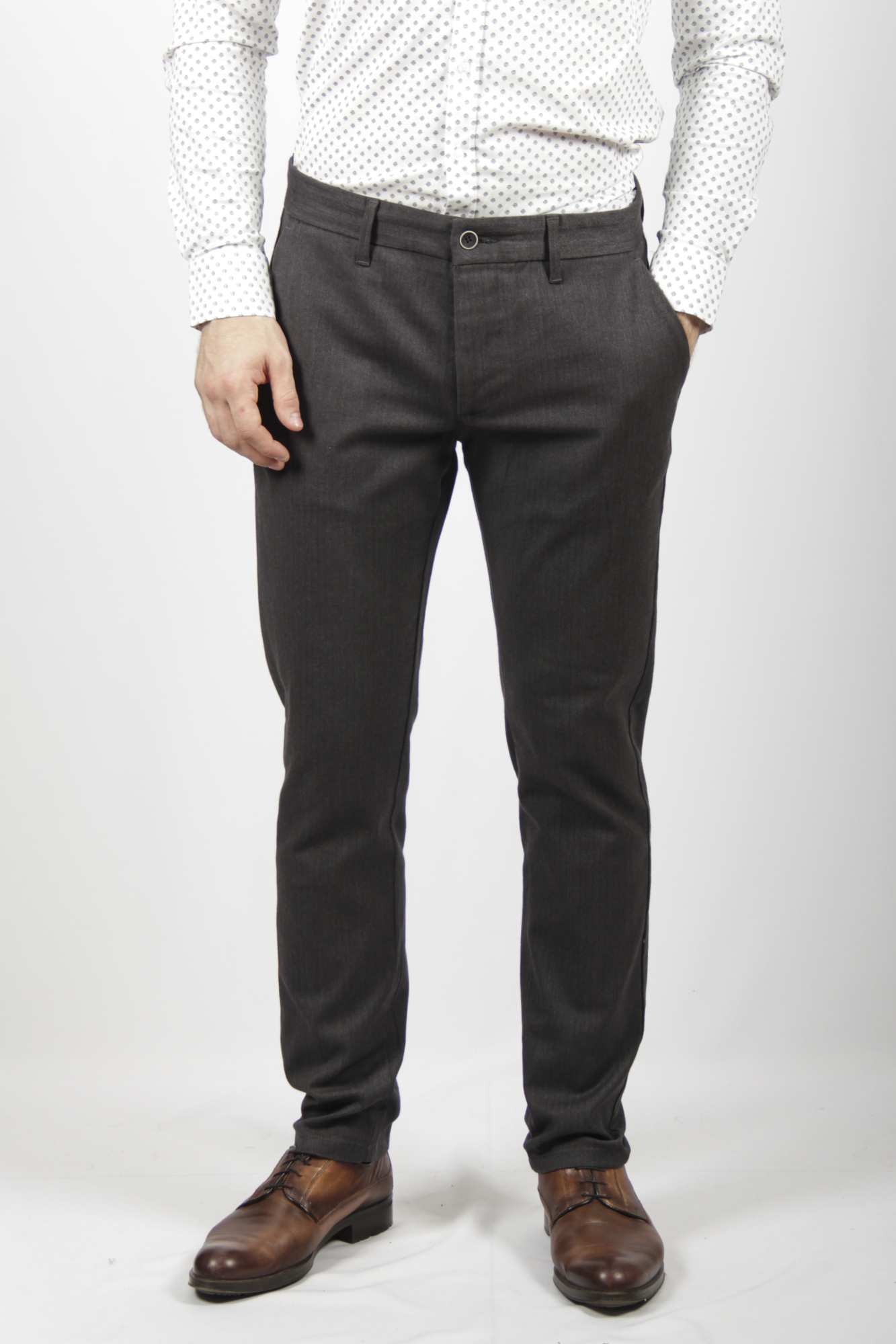 Брюки серые котоновые SORBINO