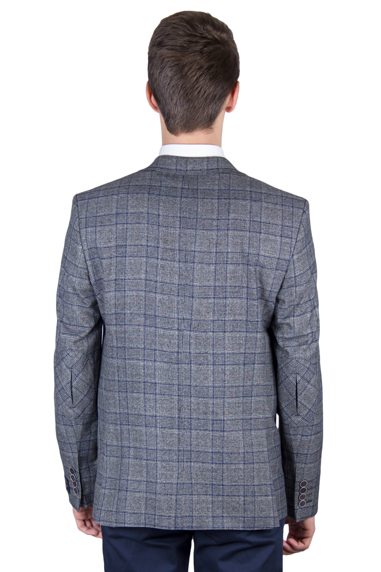 Пиджак светло-серый в синюю клетку CARDOZO