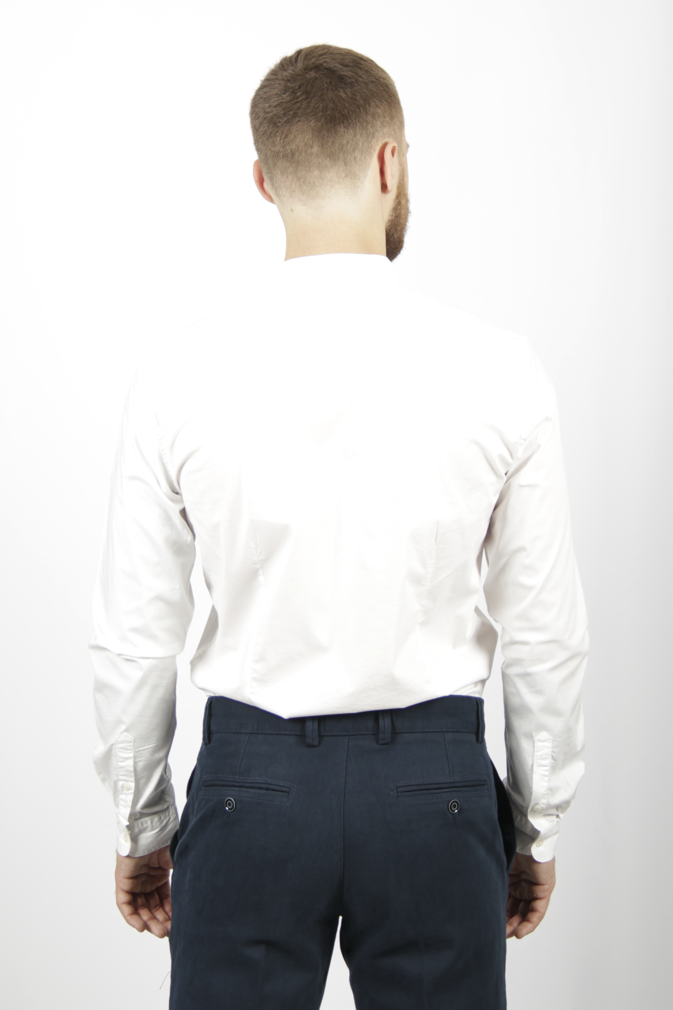 Рубашка белая воротник стойка GIANNI LUPO