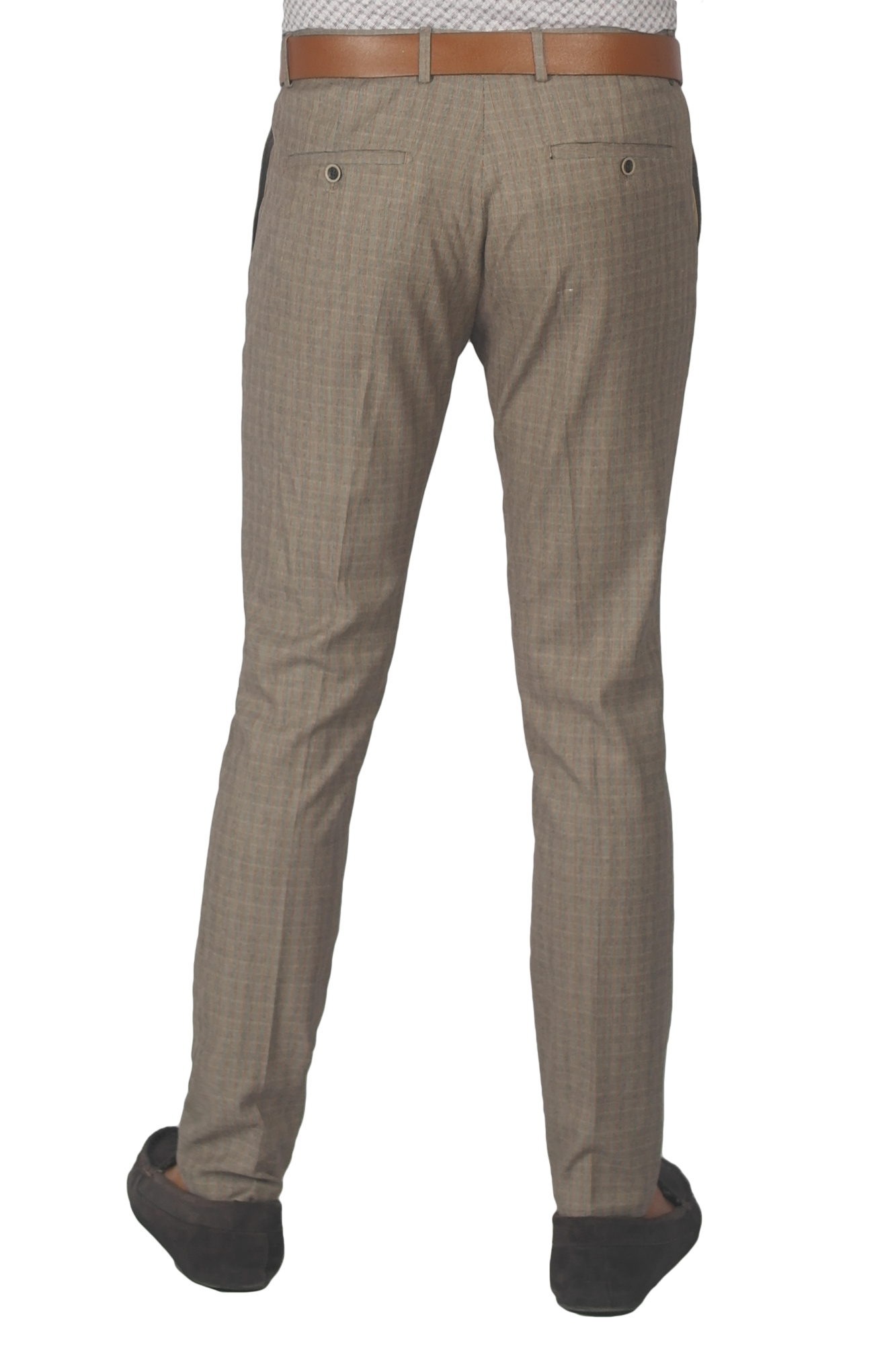 Брюки бежевые в рыжую  клетку  MCR