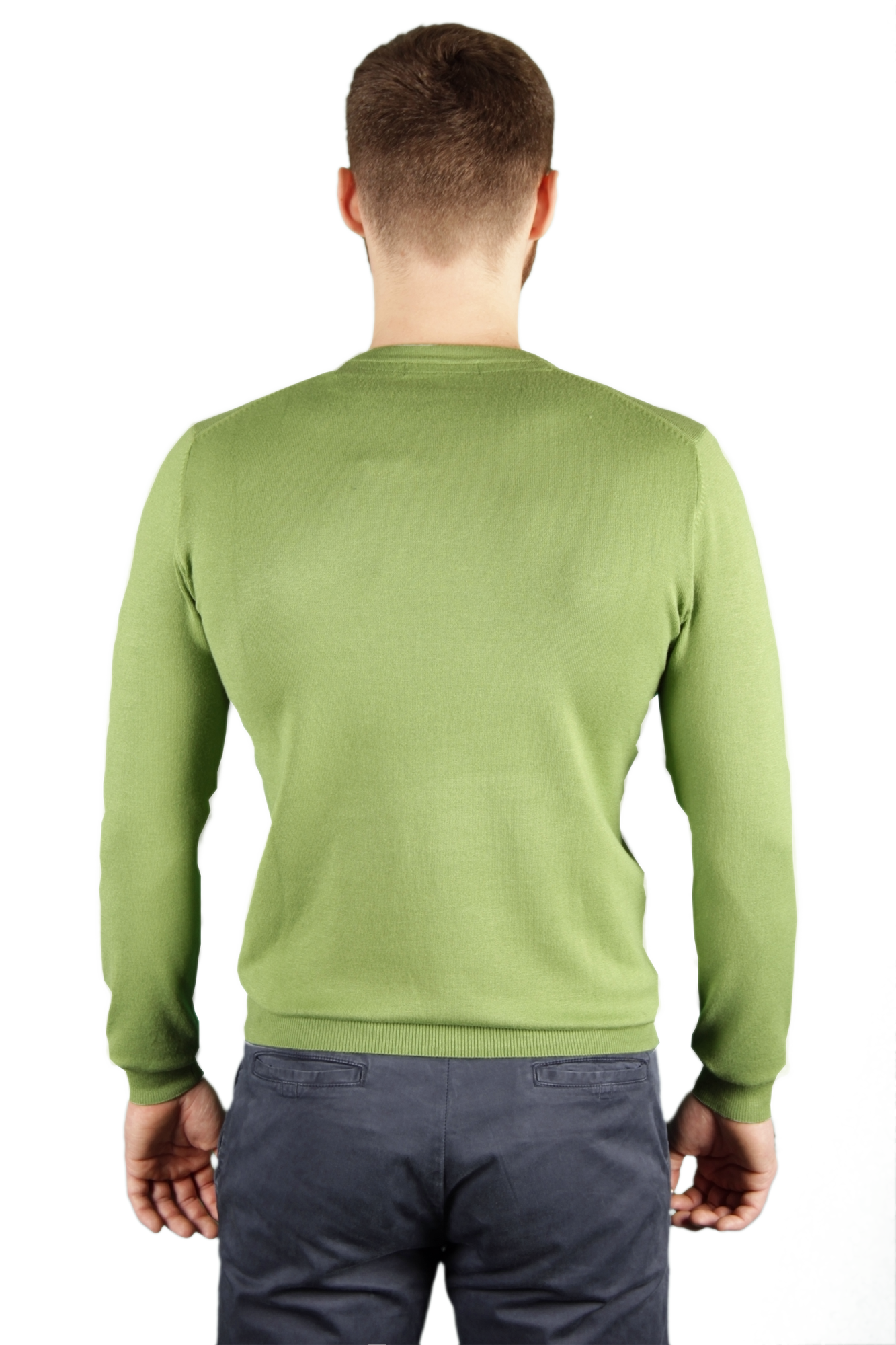 Свитер зелёный однотонный SORBINO