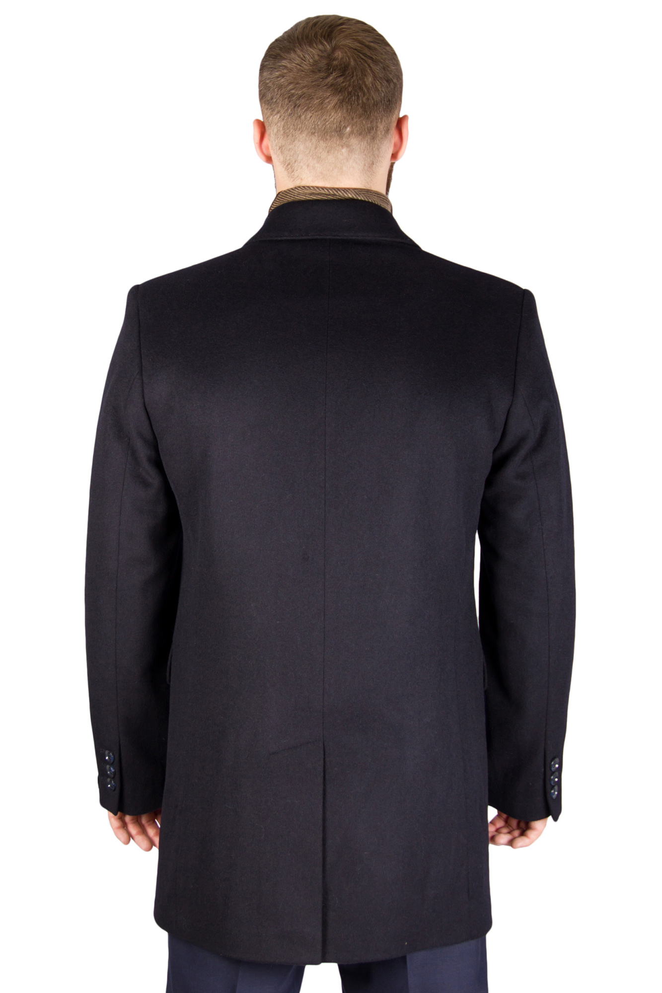 Пальто тёмно-синее классическое MAIKLEN