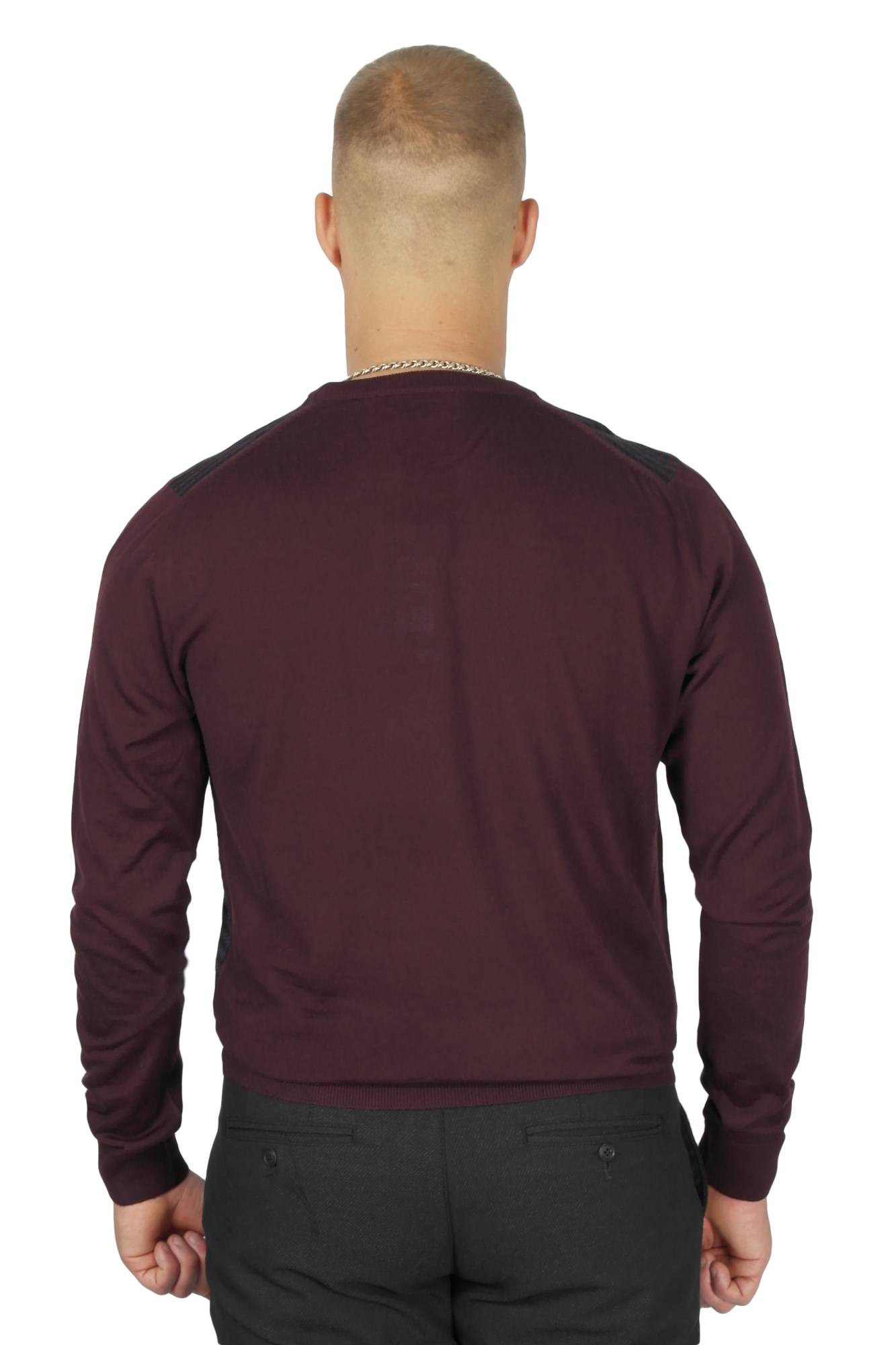 Светр бордовий в візерунок WHITE HOUSE