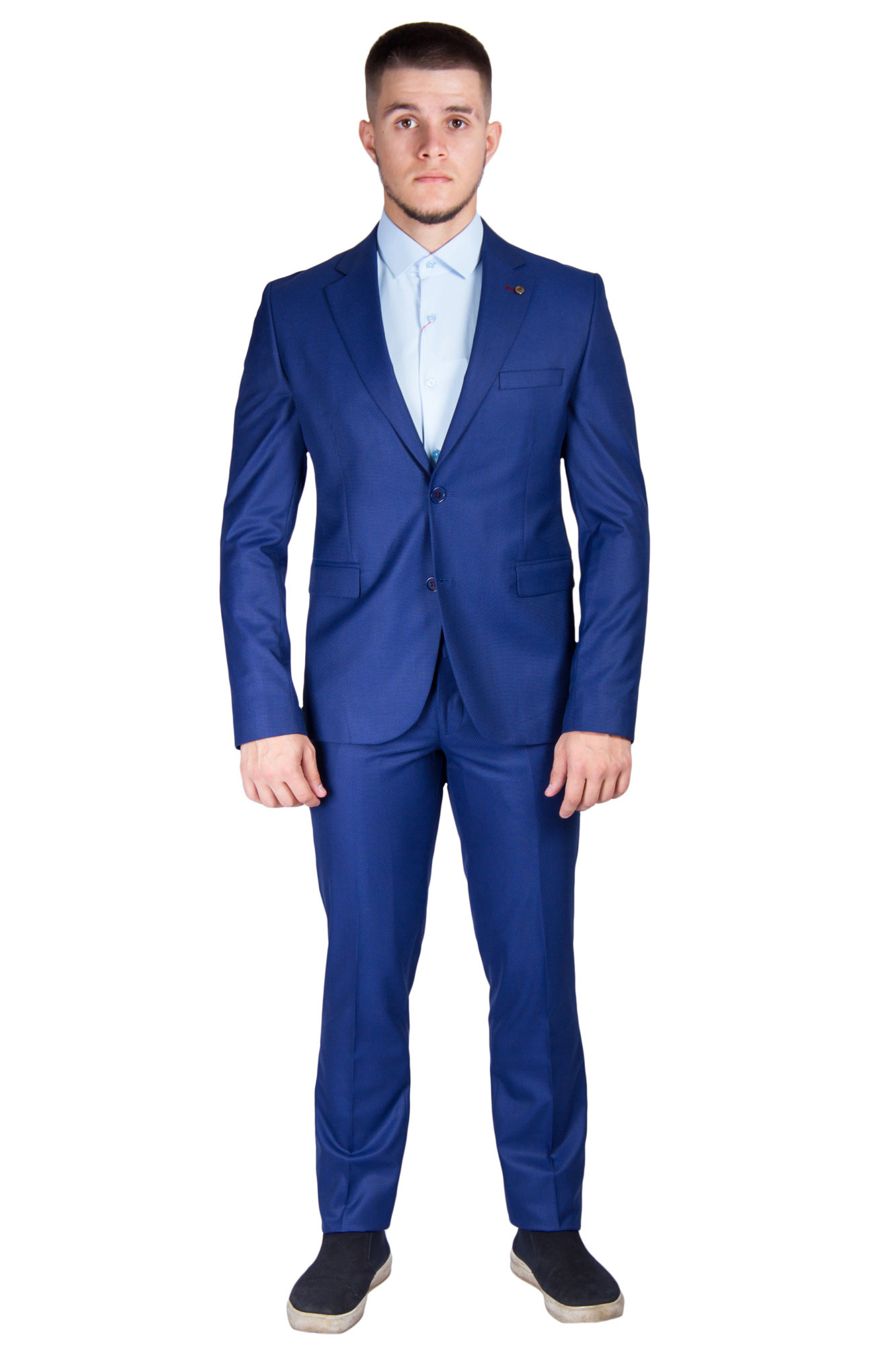 Костюм синий текстурный узор MASSIMO MORARDI