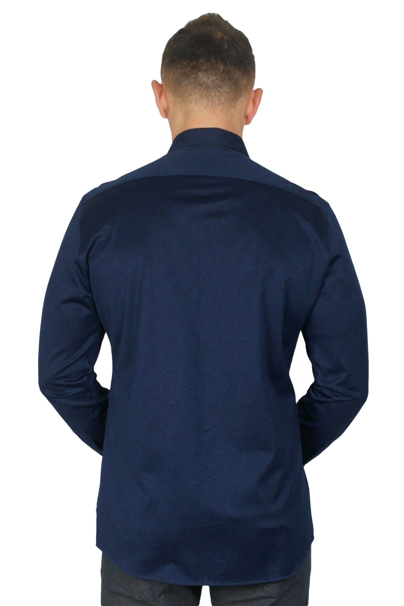 Сорочка синя в тканинний малюнок Enrico Cerini