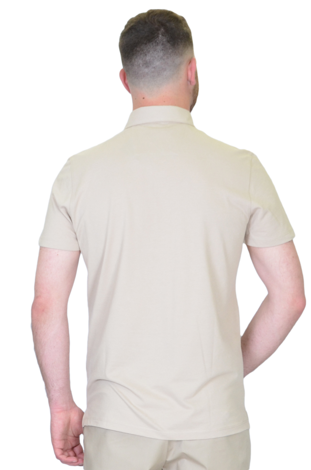 Футболка поло бежева однотонна  MCR