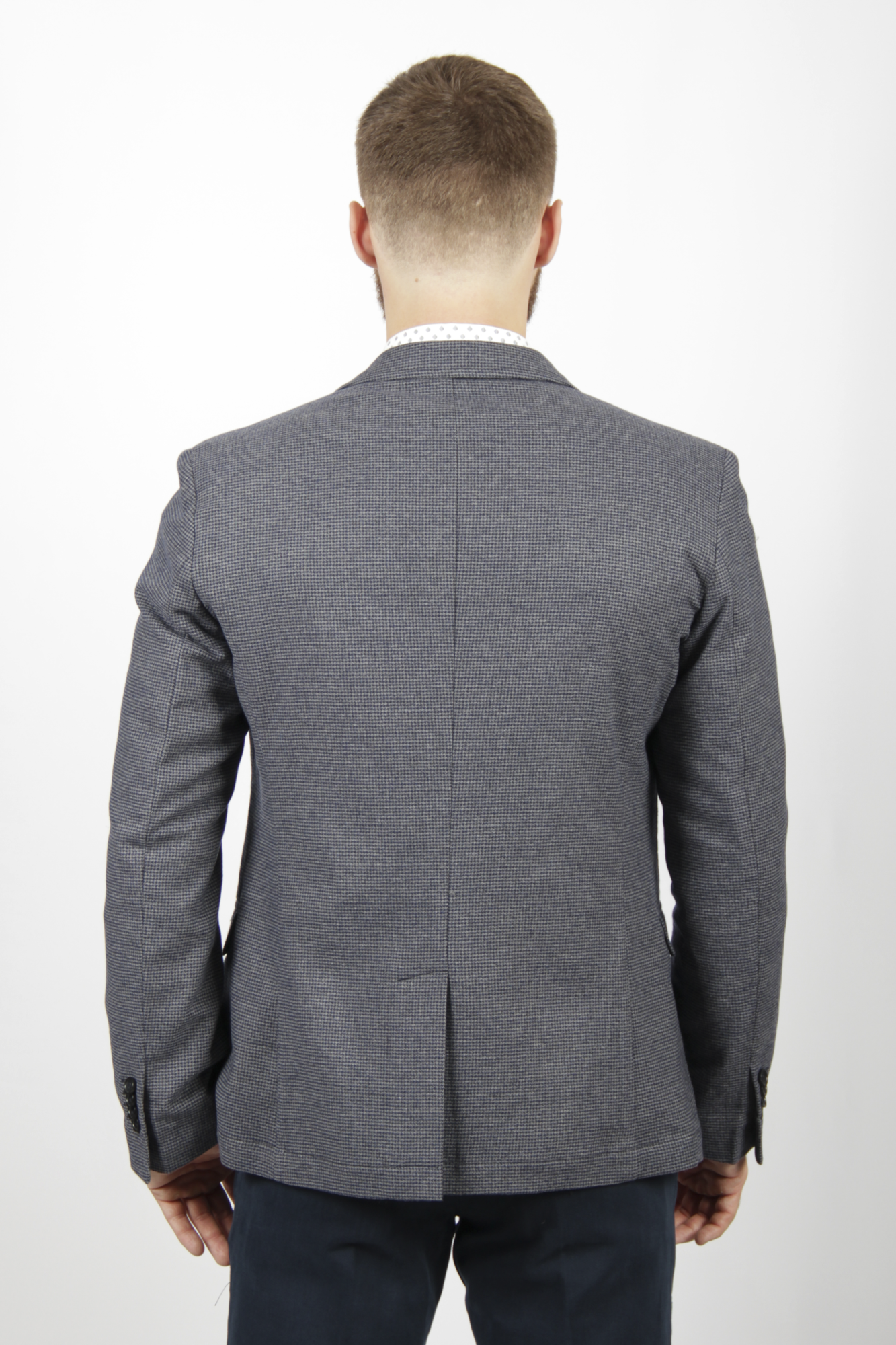 Пиджак серый мелкая синяя клетка SORBINO