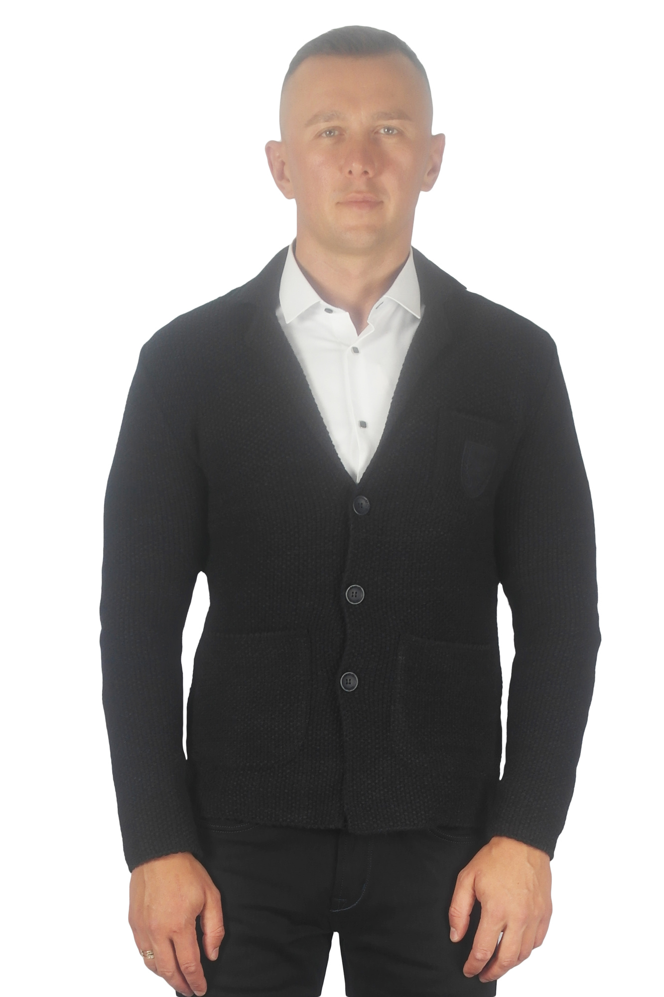 Кардиган меланж сине-коричневый   MCR