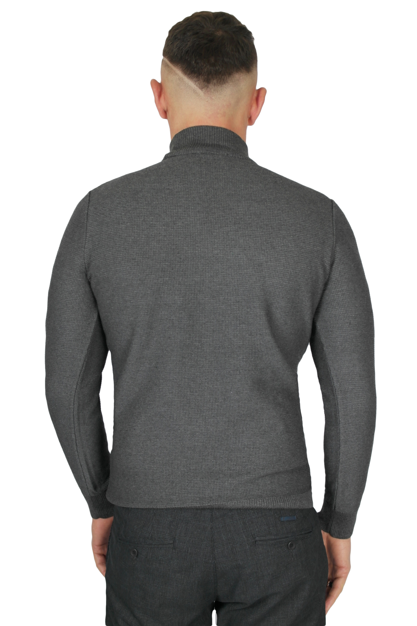 Светр гольф темно-сірий текстурний MCR