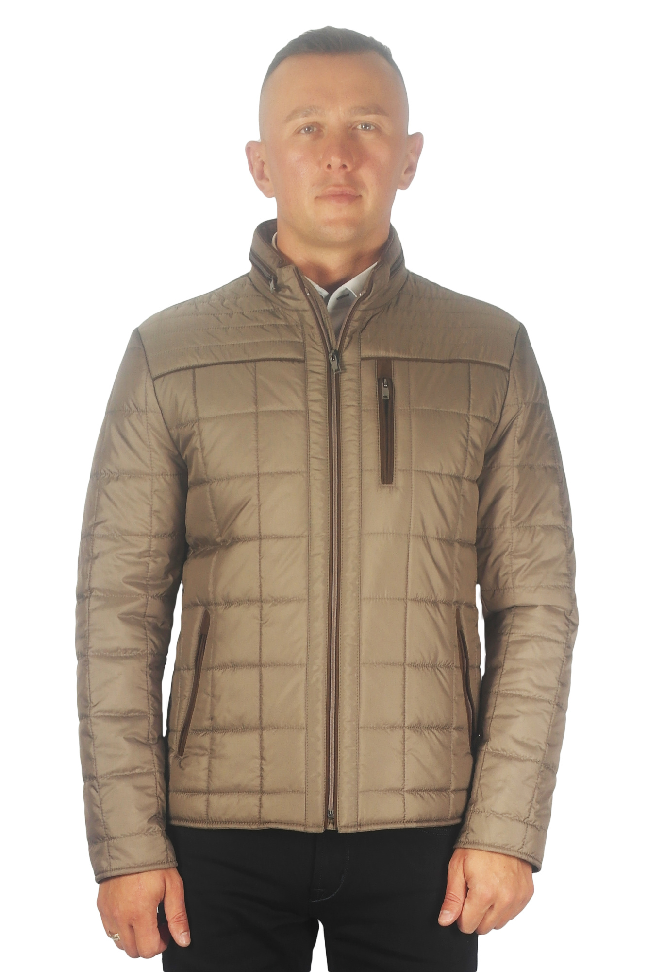 Куртка бежевая короткая MAIKLEN