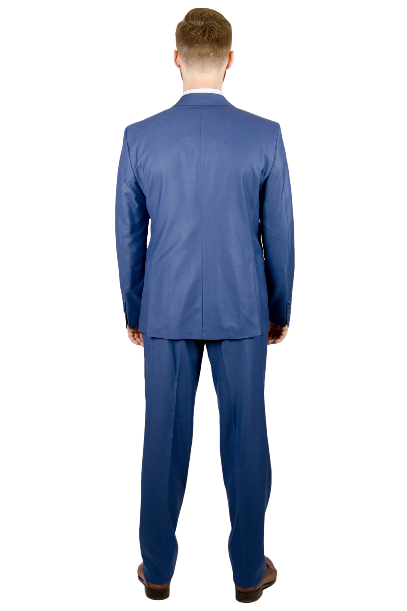 Костюм голубой классический CARLO ROSSANO